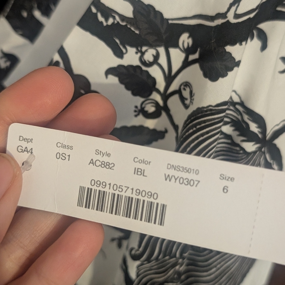 New With Tags J. Crew Tiered Maxi Dress in Ratti Print Black and White (size 6) - Picture 10 of 11